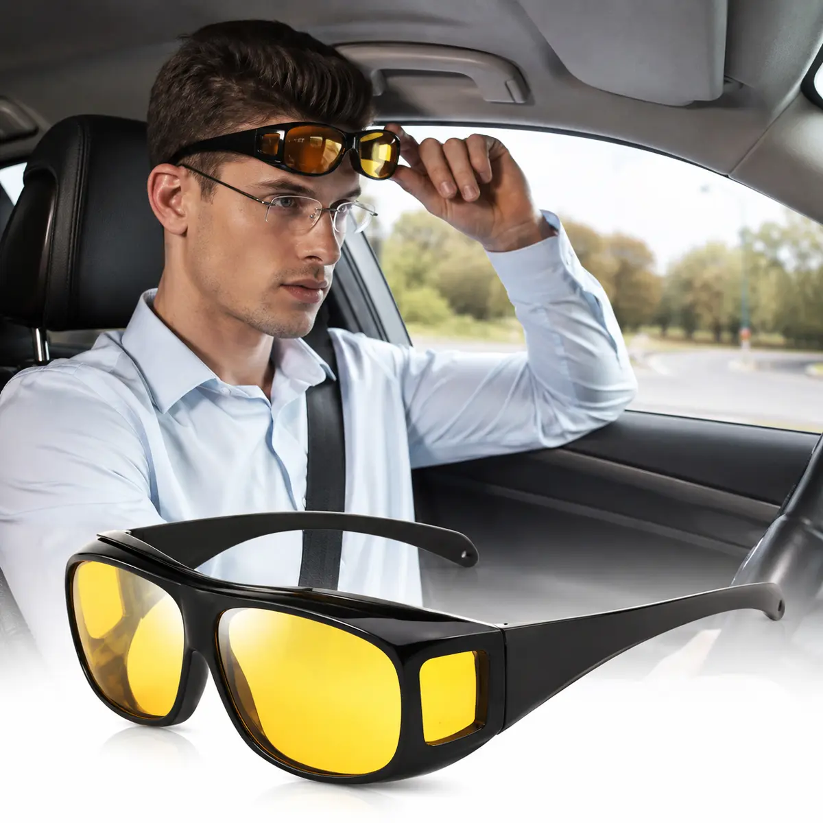 OKULARY DO JAZDY NOCĄ I W DZIEŃ HD NIGHT VISION (Copy)